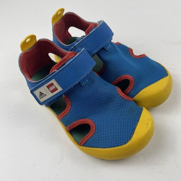 Adidas Terrex LEGO Captain Toey Kids 11K Slip On Hook And Loop Blue Red Yellow - Picture 1 of 7